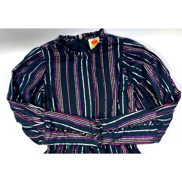 FARM Rio Striped Maxi Dress - Black and Purple - Picture 5 of 10